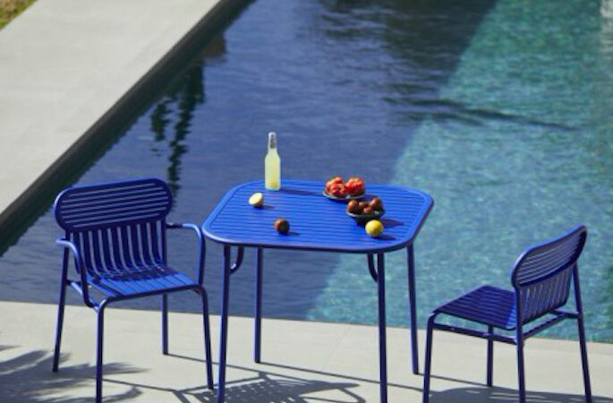 table et chaise piscine